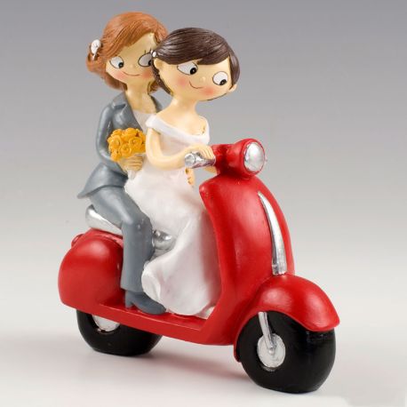 Statuine Spose su Moto