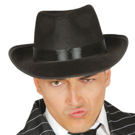 Cappello da Gangster in Feltro Nero