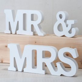 Decorazione MR & MRS Bianca