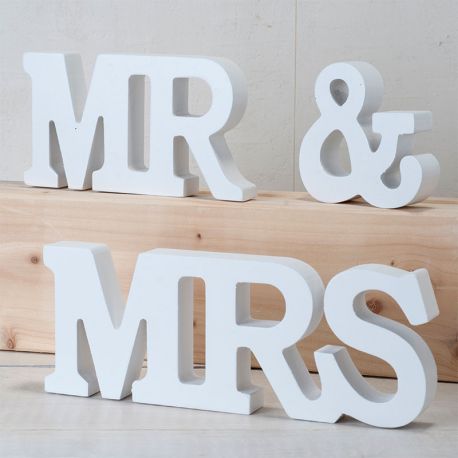 Decorazione MR & MRS Bianca