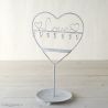Portagioie Bianco di Metallo Love 30 cm