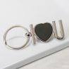 Portachiavi Metallico con Lettere I Love U e Cuore