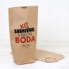 25 Bolsas Kraft Kit para Sobrevivir a Nuestra Boda 18 cm x 32 cm x 7 cm Shop