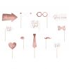 12 Accessori per Photo Booth Rose Gold