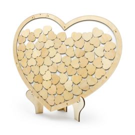 Guestbook a Forma di Cuore in Legno