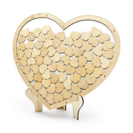 Guestbook a Forma di Cuore in Legno