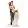 Statuetta Sposo con Sposa in Braccio 20 cm