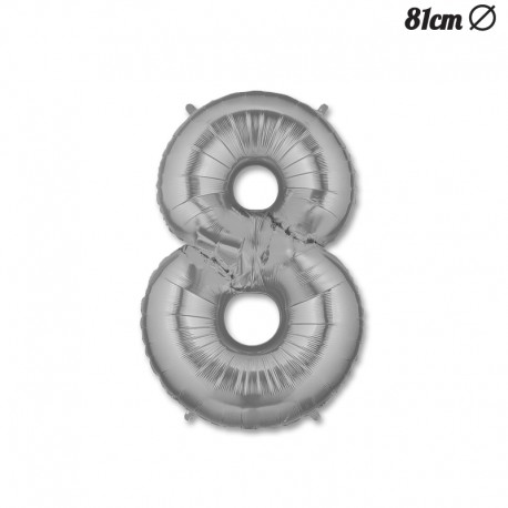 Palloncino numero argento di 35 cm - PartyDeco per 0,80