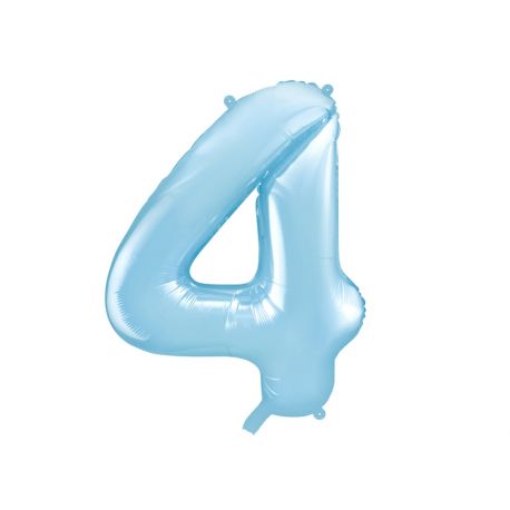 Palloncino metallico blu numero 4