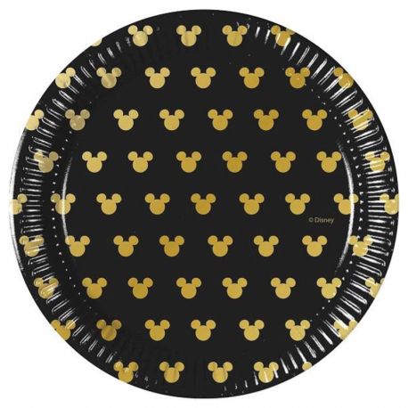 8 Piatti Mickey Gold 20 cm