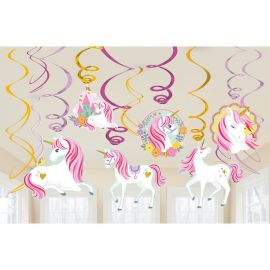 12 Decorazioni Pendenti Unicorno Magico