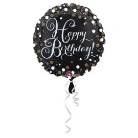 Palloncino Happy Birthday Elegante Oro Foil