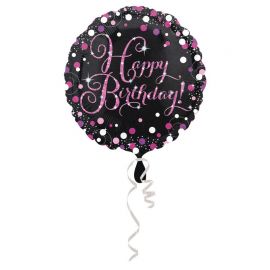 Palloncino Happy Birthday Elegant Pink Foil