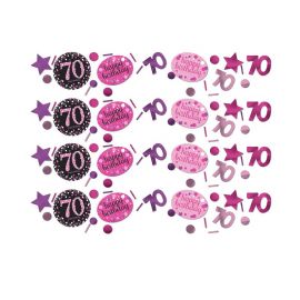 Coriandoli Eleganti Rosa Festeggiamenti 70 Anni