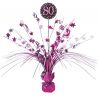 Centrotavola Elegante rosa 80 Anni 33 cm