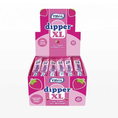 Caramelle Masticabili Dipper alla Fragola XL 100 unità