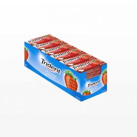 Gomme da Masticare Trident Fruit alla Fragola 24 Pacchetti