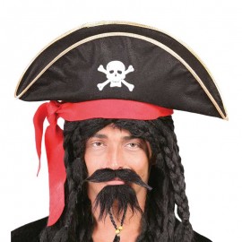 Sombrero de Pirata con Cinta Roja