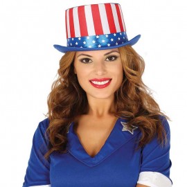 Cappello Cilindro Bandiera Americana