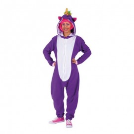 Costume Kigurumi Unicorno Viola per Adulti