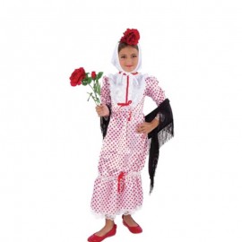 Costume Spagnolo con Pois Rosso per Bambina