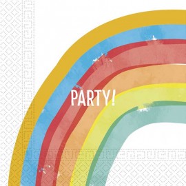 20 Tovaglioli Rainbow Party di 33cm
