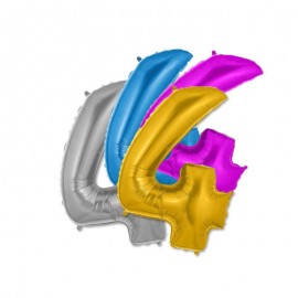 Palloncino Numero 4 Foil 35 cm