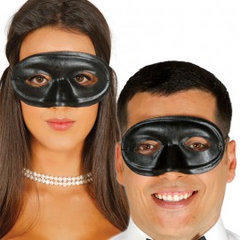 Maschera Nera Colombina di Seta Extra