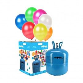 Bombola Mini Elio con 30 Palloncini Metallizzati