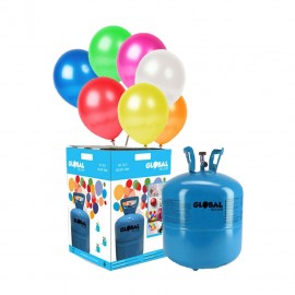 Bombola Mini Elio con 30 Palloncini Metallizzati