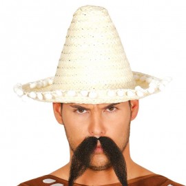 Cappello sombrero messicano in paglia - multicolore