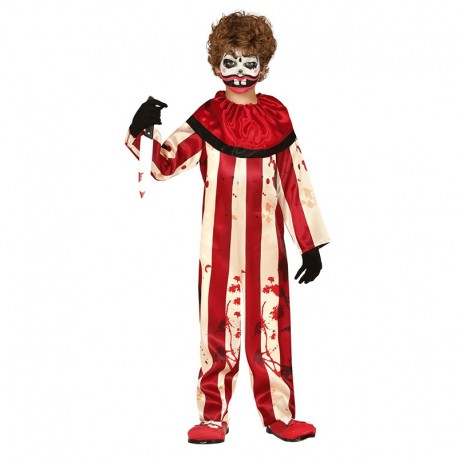 Costume da Pagliaccio a Strisce per Bambino Online