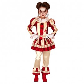 Costume da Pagliaccio a Righe per Bambina