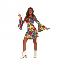 Costume da Hippie Floreale Adulto Economico