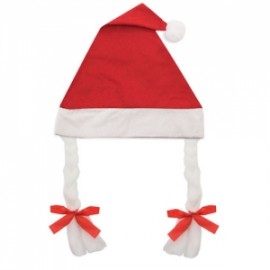 Cappello di Natale con Trecce Rosso