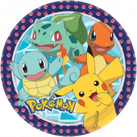 8 Piatti Pokémon Carta Rotondi 22.8 cm