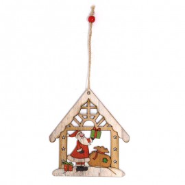 Ciondolo in Legno Babbo Natale 12 cm