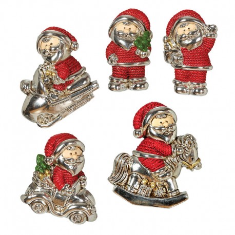 Magnete di Natale Argento Assortito 5 Cm