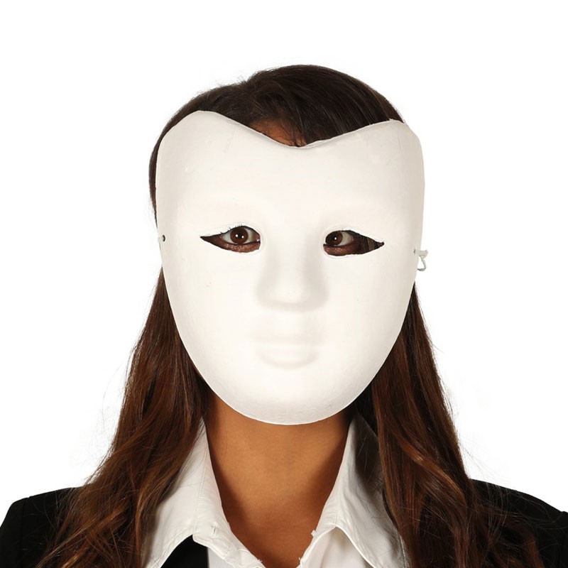 MASCHERA BIANCA HALLOWEEN DA PITTURARE SOGGETTI ASSORTITI