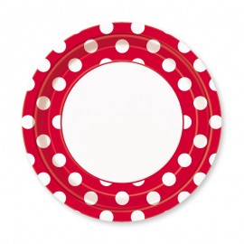 8 Piatti con Pois 23 cm