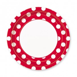 8 Piatti con Pois 23 cm 8 Piatti con Pois 23 cm