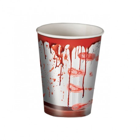 Confezione 8 Bicchieri Sangue 10 cm