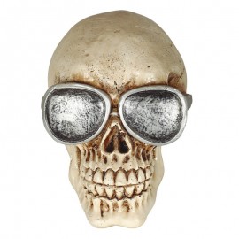 Cranio Con Occhiali In Resina 11 Cm