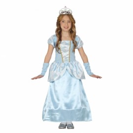 Costume Principessa Azzurro per Bambine