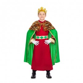 Compra Costume da Re Magio Con Mantello Verde