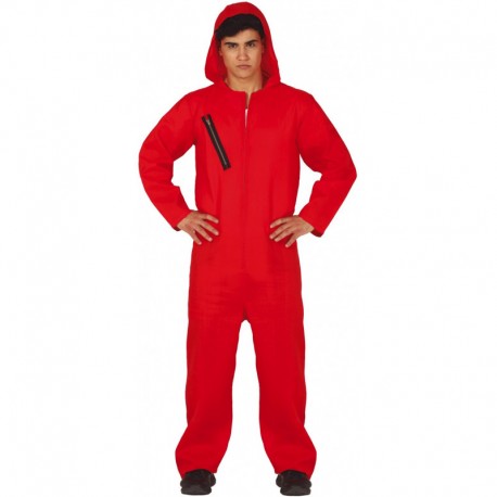 Costume Detenuto Cappuccio Rosso Adulto