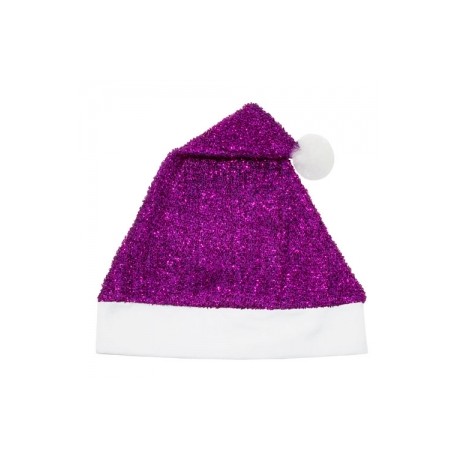 Cappello di Natale Viola Glitter