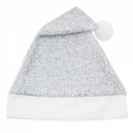 Cappello di Natale Argento Glitter