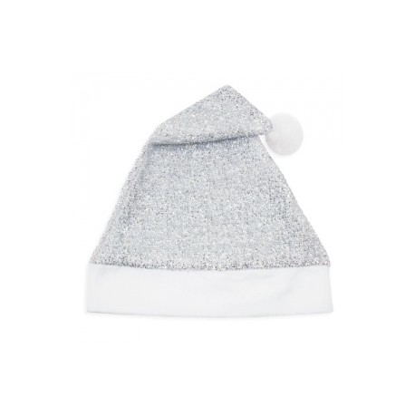 Cappello di Natale Argento Glitter