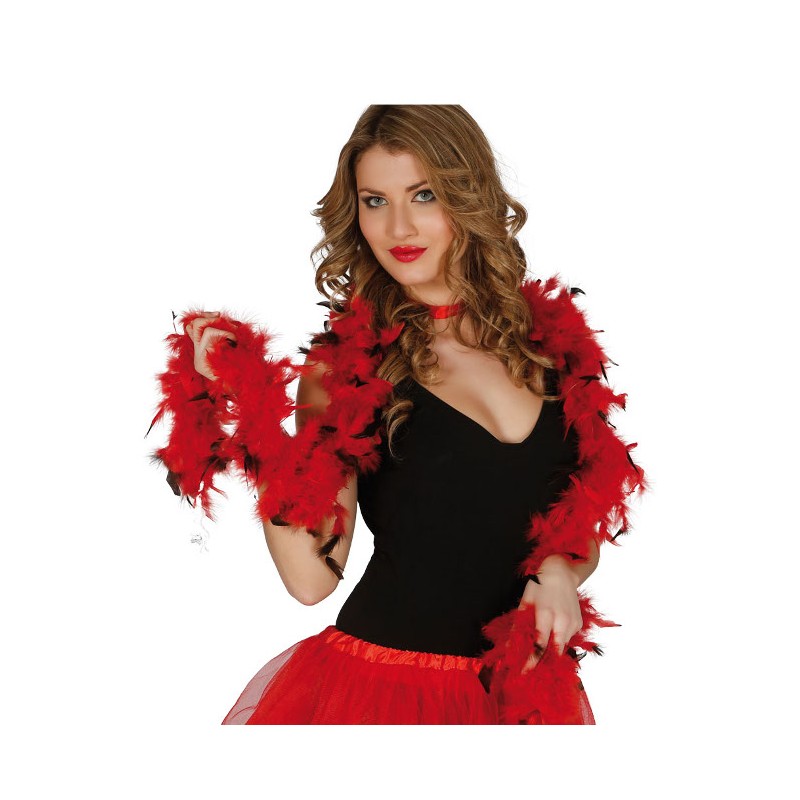 Boa con piume - rosso - Kiabi - 5.00€